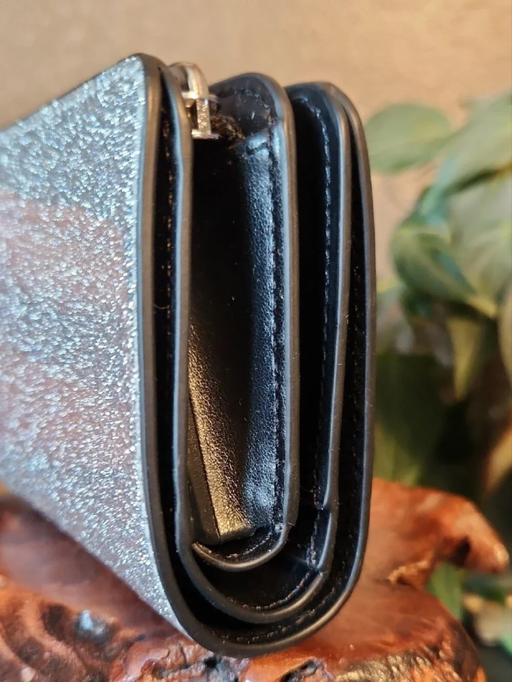 Marc Jacobs Mini Glitter Compact Wallet In Silver EUC or NWOT?